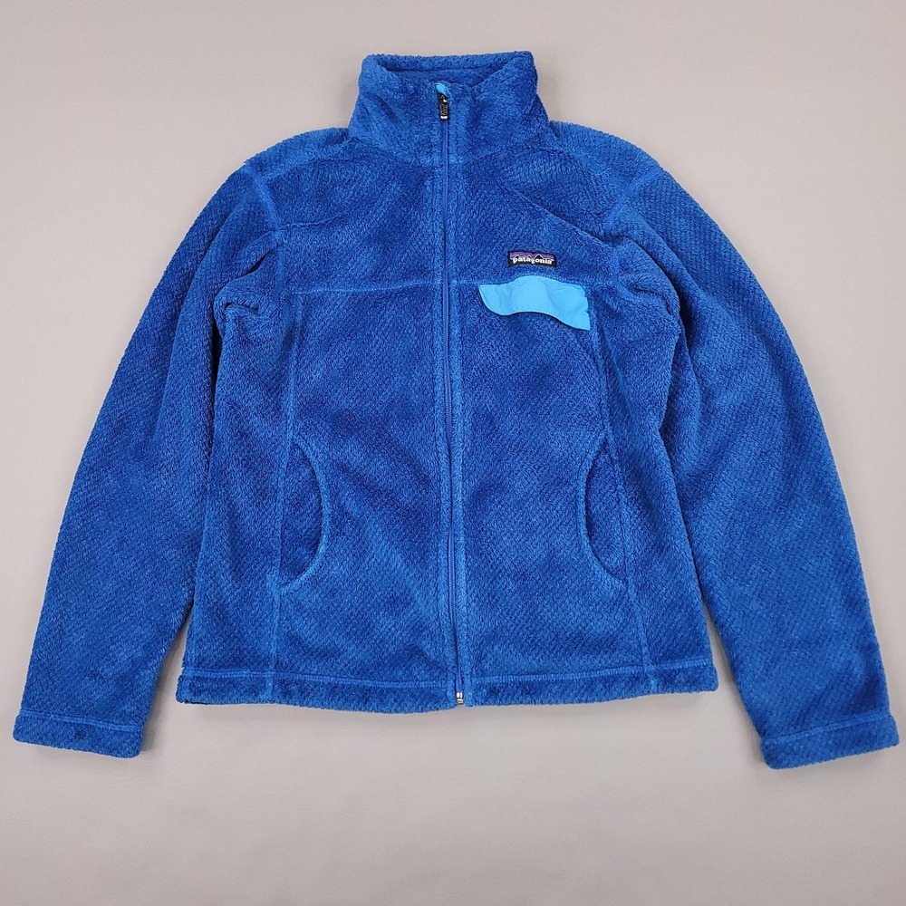 Patagonia Re-Tool Full Zip Fleece Jacket Womens Medium Blue Polartec 25475FA11